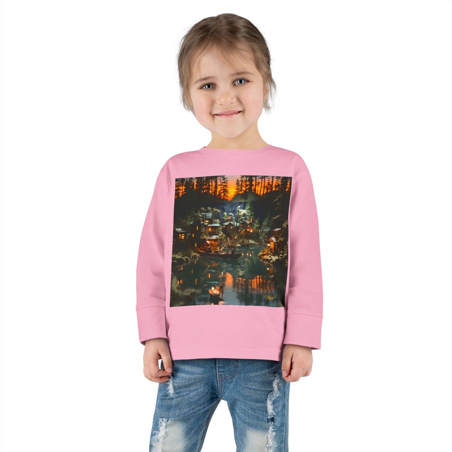 Born On A Bayou Series Print #2 Toddler Long Sleeve Tee