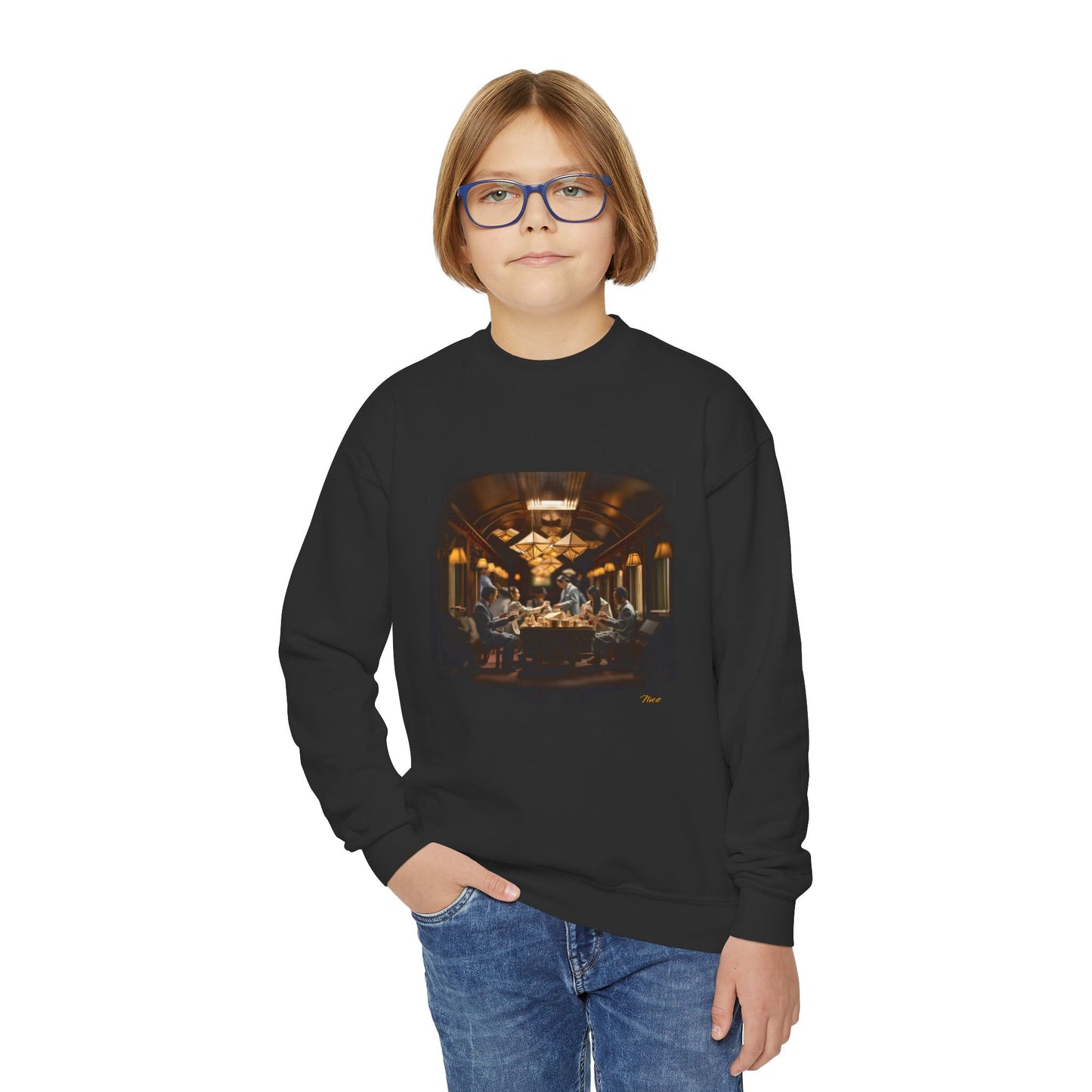 Orient Express Series Print #6 Youth Crewneck Sweatshirt