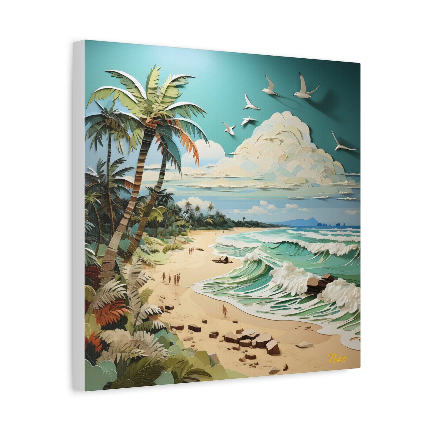 By The Seaside Series Print #2 - Streched Matte Canvas Print, 1.25" Thick