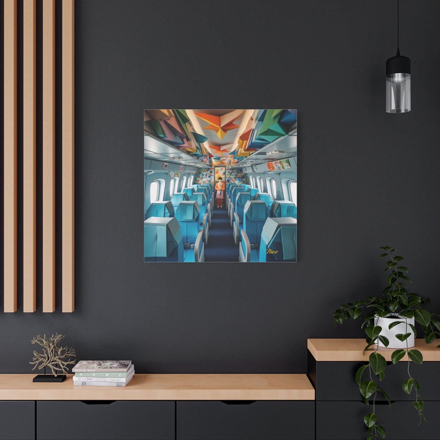 Frequent Flyer Miles Series Print #6 - Streched Matte Canvas Print, 1.25" Thick