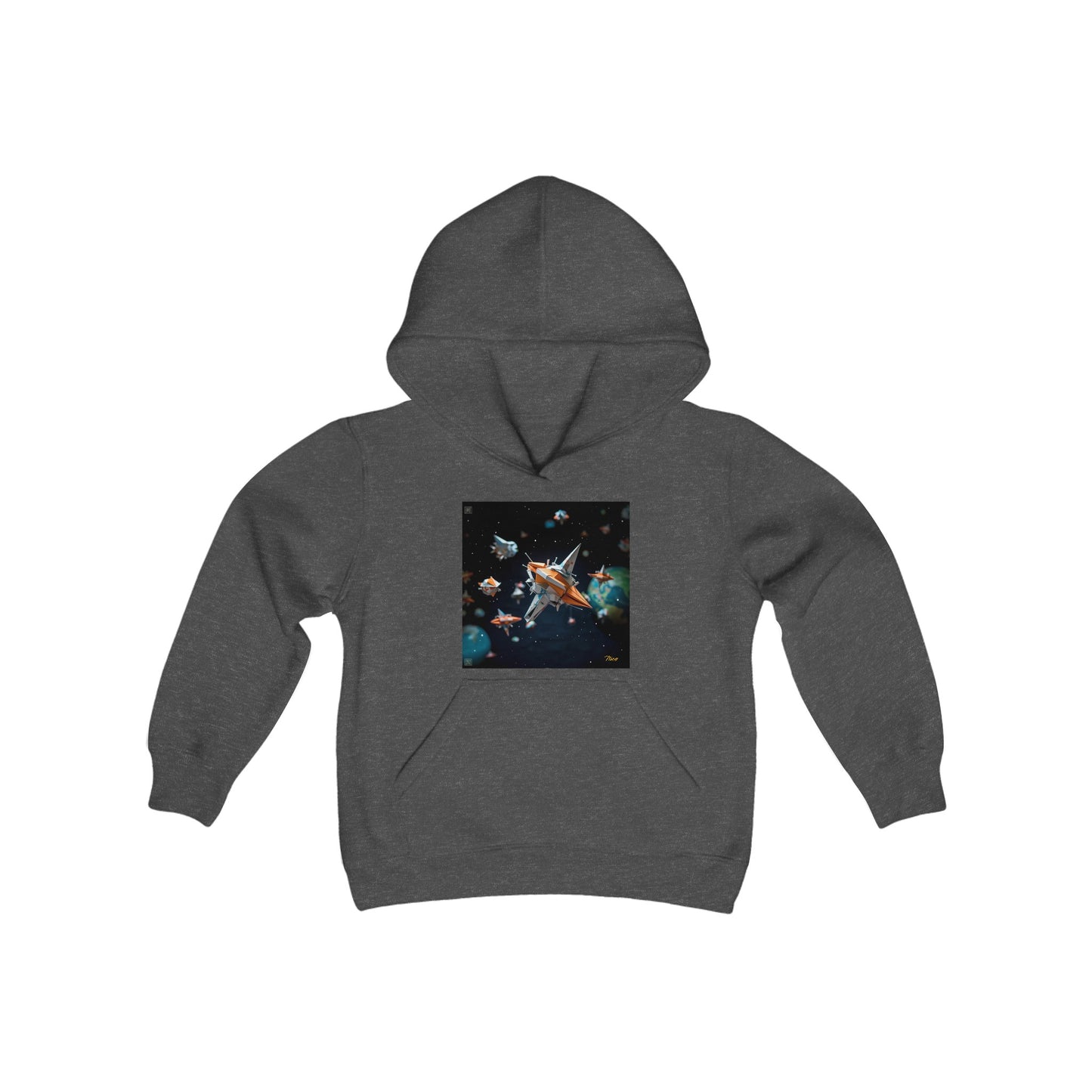 Elons' Dream Series Print #1 Youth Heavy Blend Hooded Sweatshirt