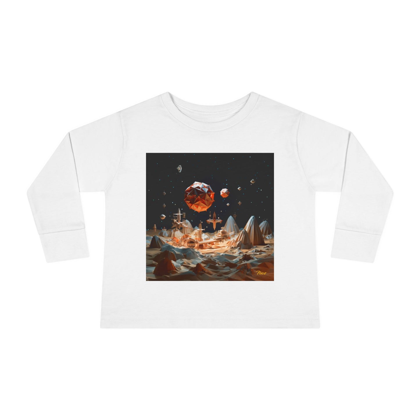 Elons' Dream Series Print #7 Toddler Long Sleeve Tee