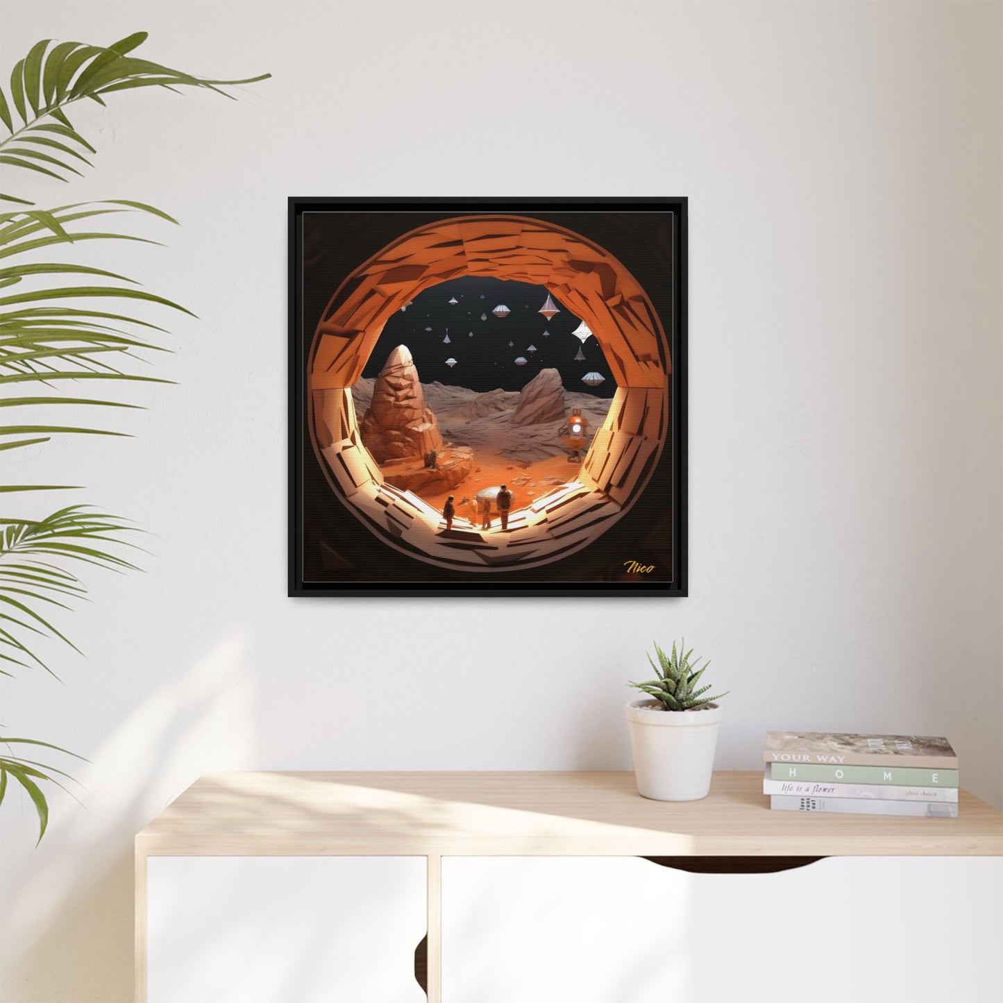 Elons' Dream Series Print #4 - Black Framed Canvas Print