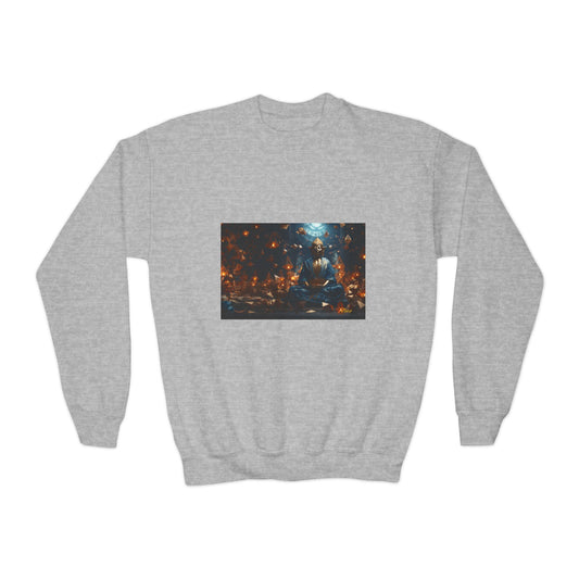 Ascending Buddah Series Print #1 Youth Crewneck Sweatshirt