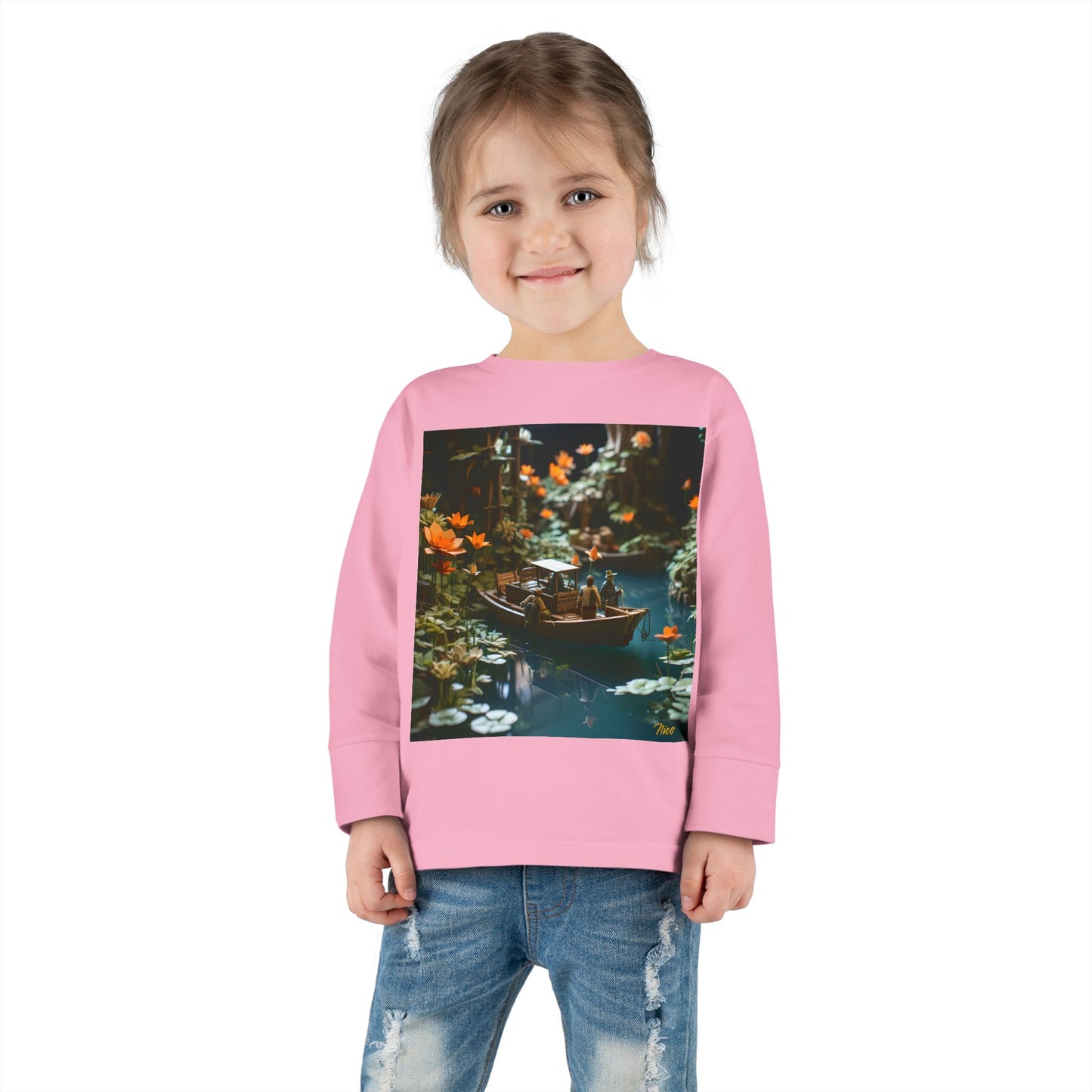 Born On A Bayou Series Print #4 Toddler Long Sleeve Tee