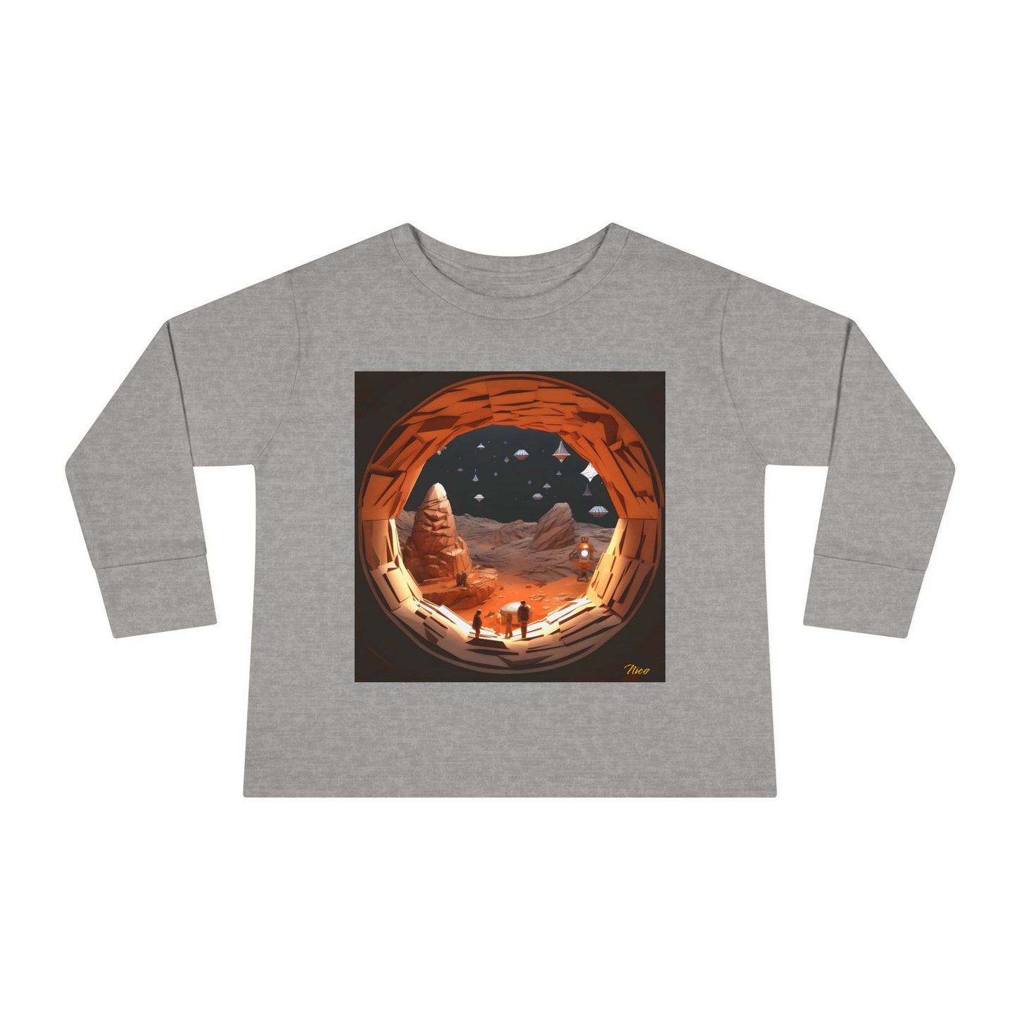 Elons' Dream Series Print #4 Toddler Long Sleeve Tee