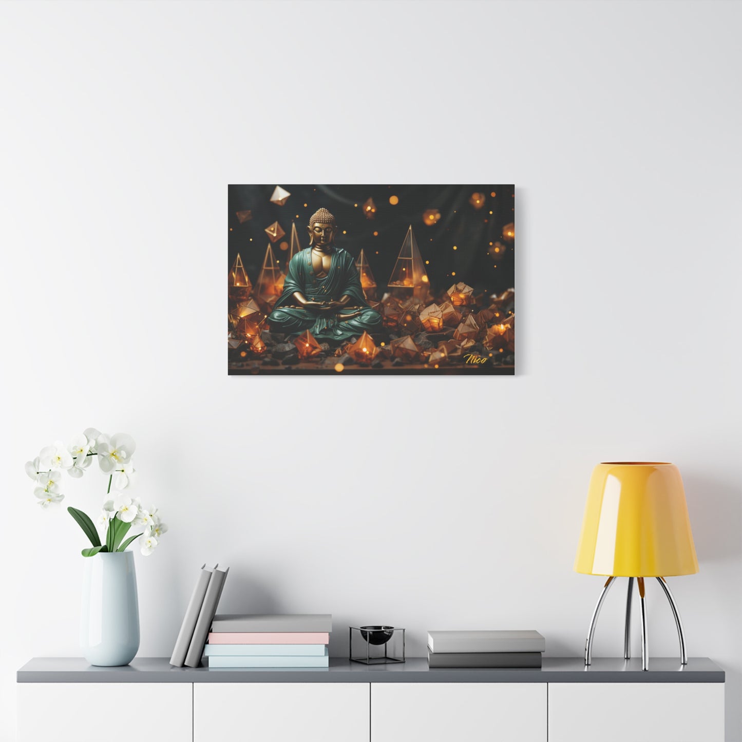 Ascending Buddha Series Print #4 - Streched Matte Canvas Print, 1.25" Thick