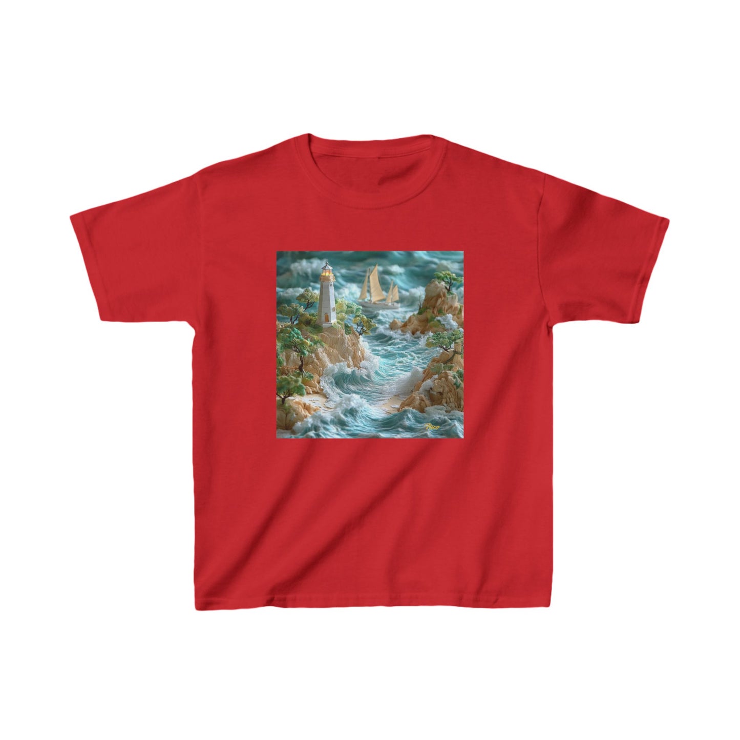 By The Seaside Series Print #9 Kids Heavy Cotton™ Tee