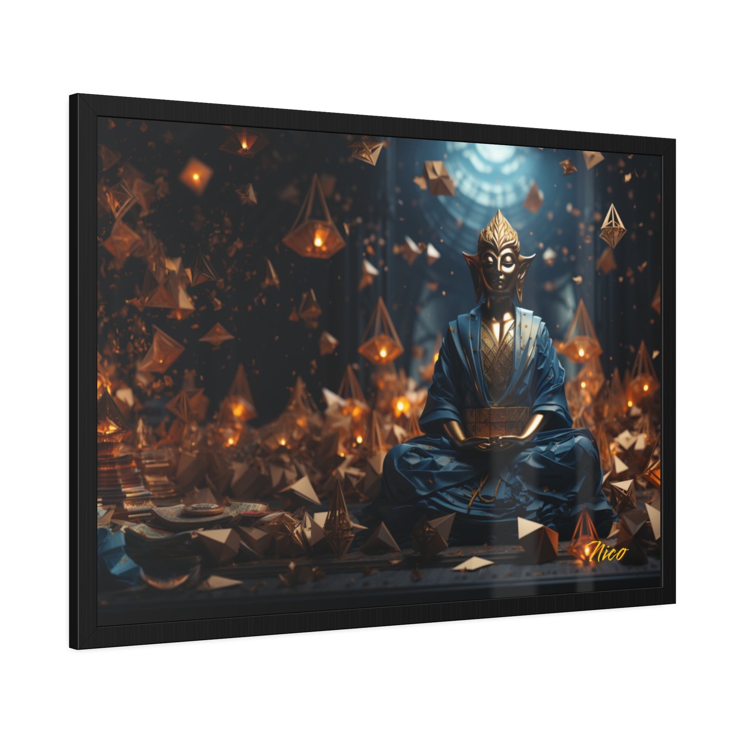 Ascending Buddha Series Print #1 - Framed Fine Art Paper Print