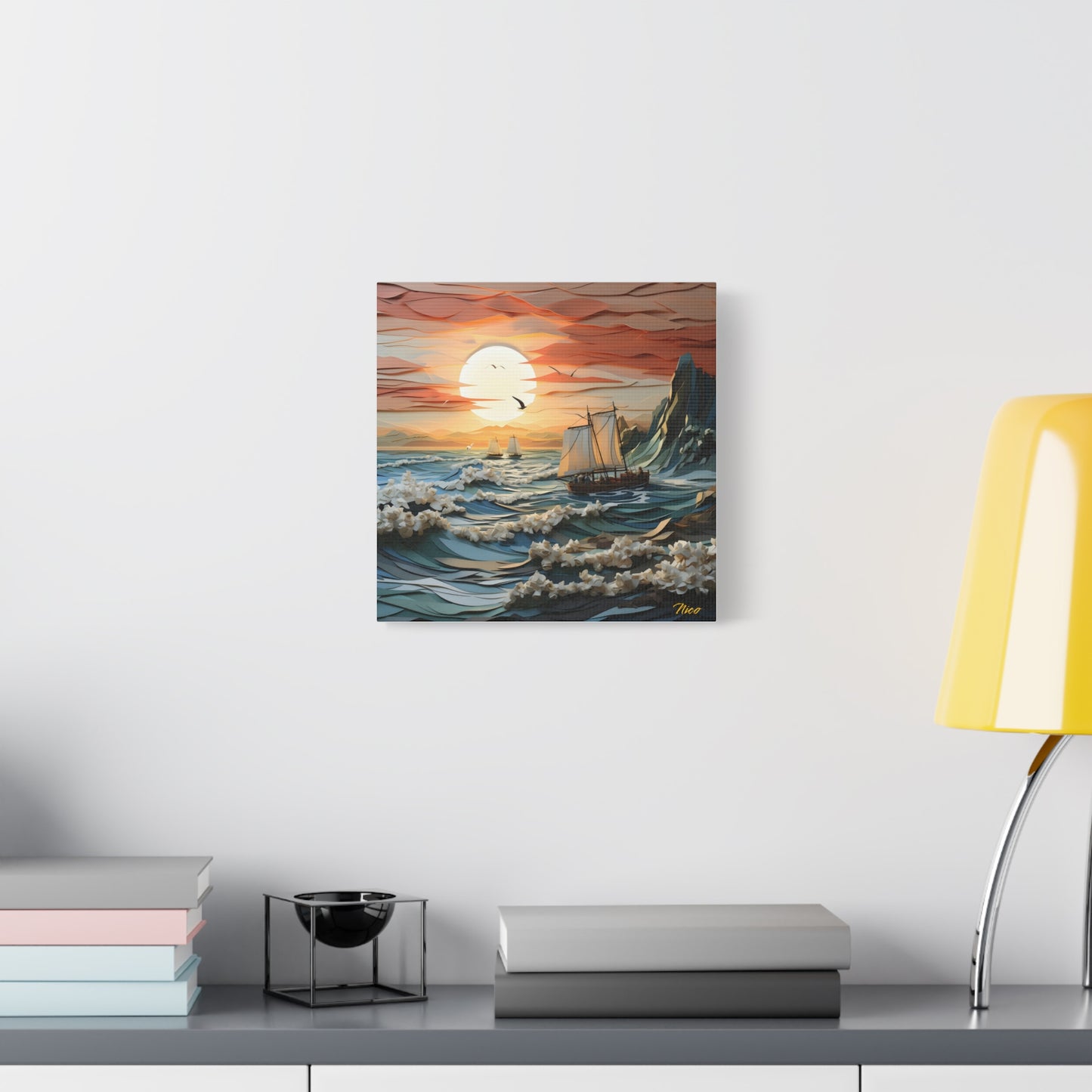 Into The Sunset Series Print #6 - Streched Matte Canvas Print, 1.25" Thick