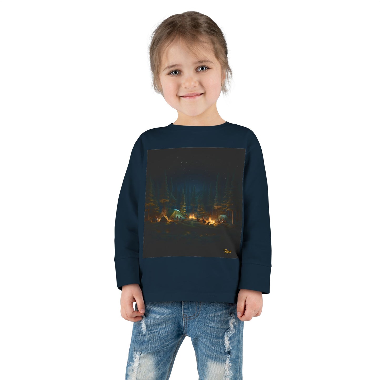 Under The Starry Skies Series Print #2 Toddler Long Sleeve Tee