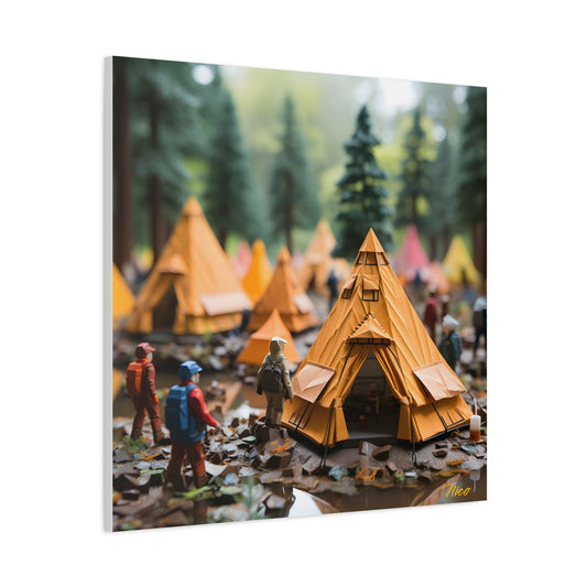 Camping In The Rain Series Print #1 - Streched Matte Canvas Print, 1.25" Thick