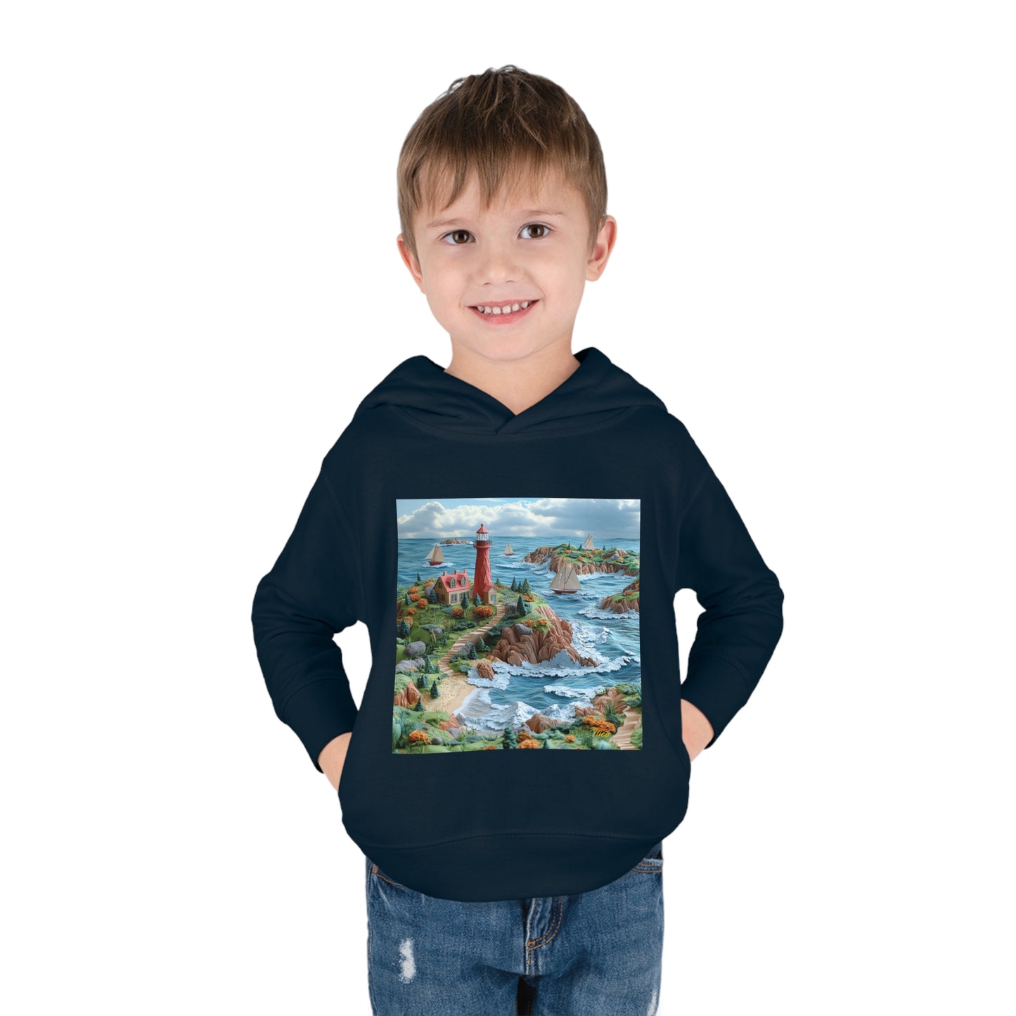 By The Seaside Series Print #6 Toddler Pullover Fleece Hoodie