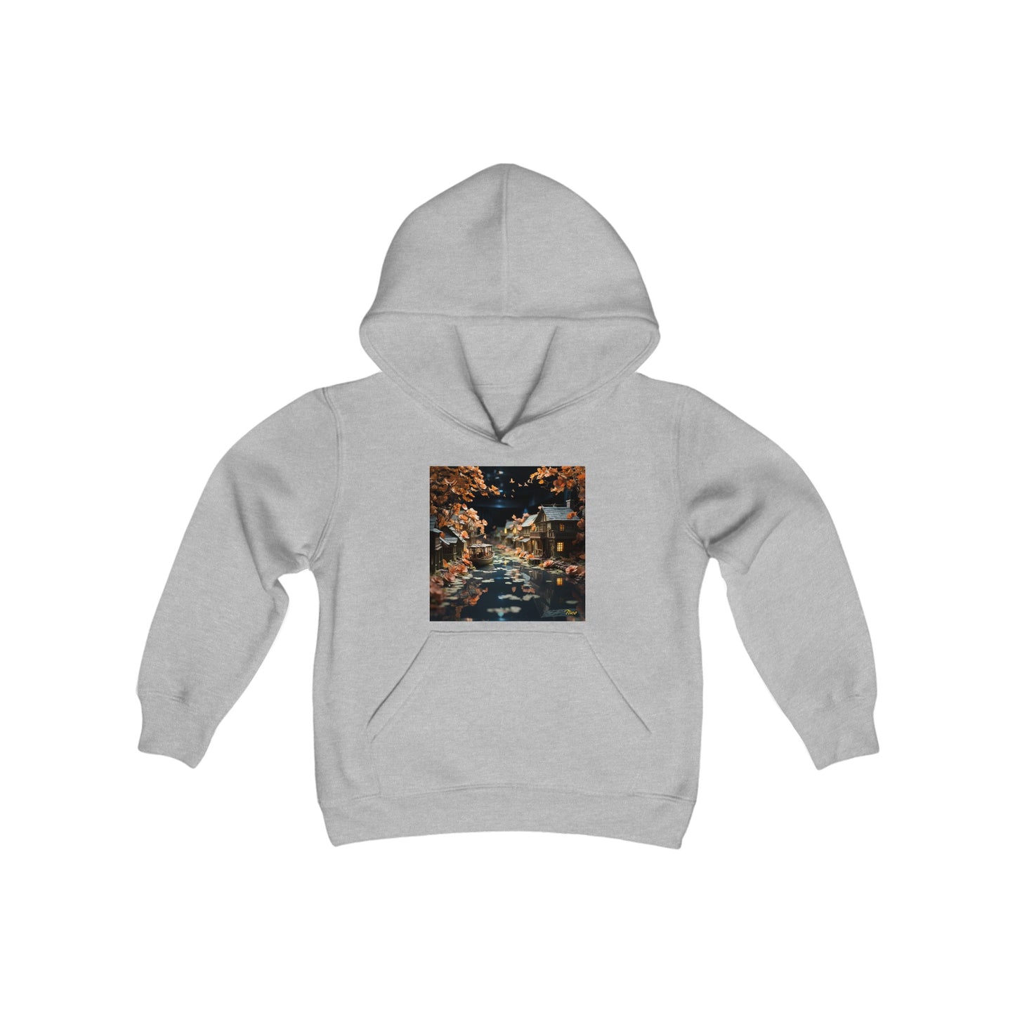 Born On A Bayou Series Print #7 Youth Heavy Blend Hooded Sweatshirt