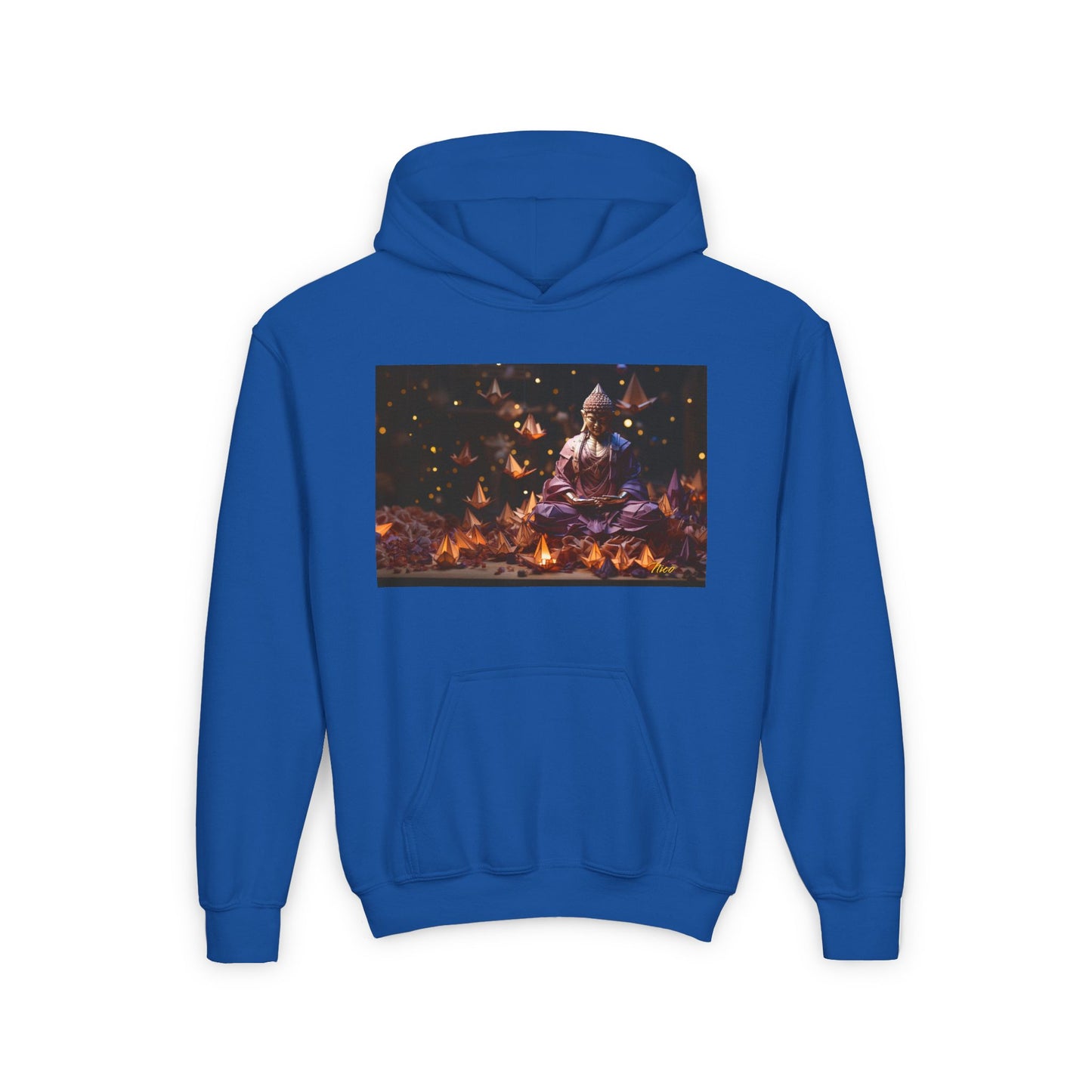 Ascending Buddah Series Print #6 Youth Heavy Blend Hooded Sweatshirt