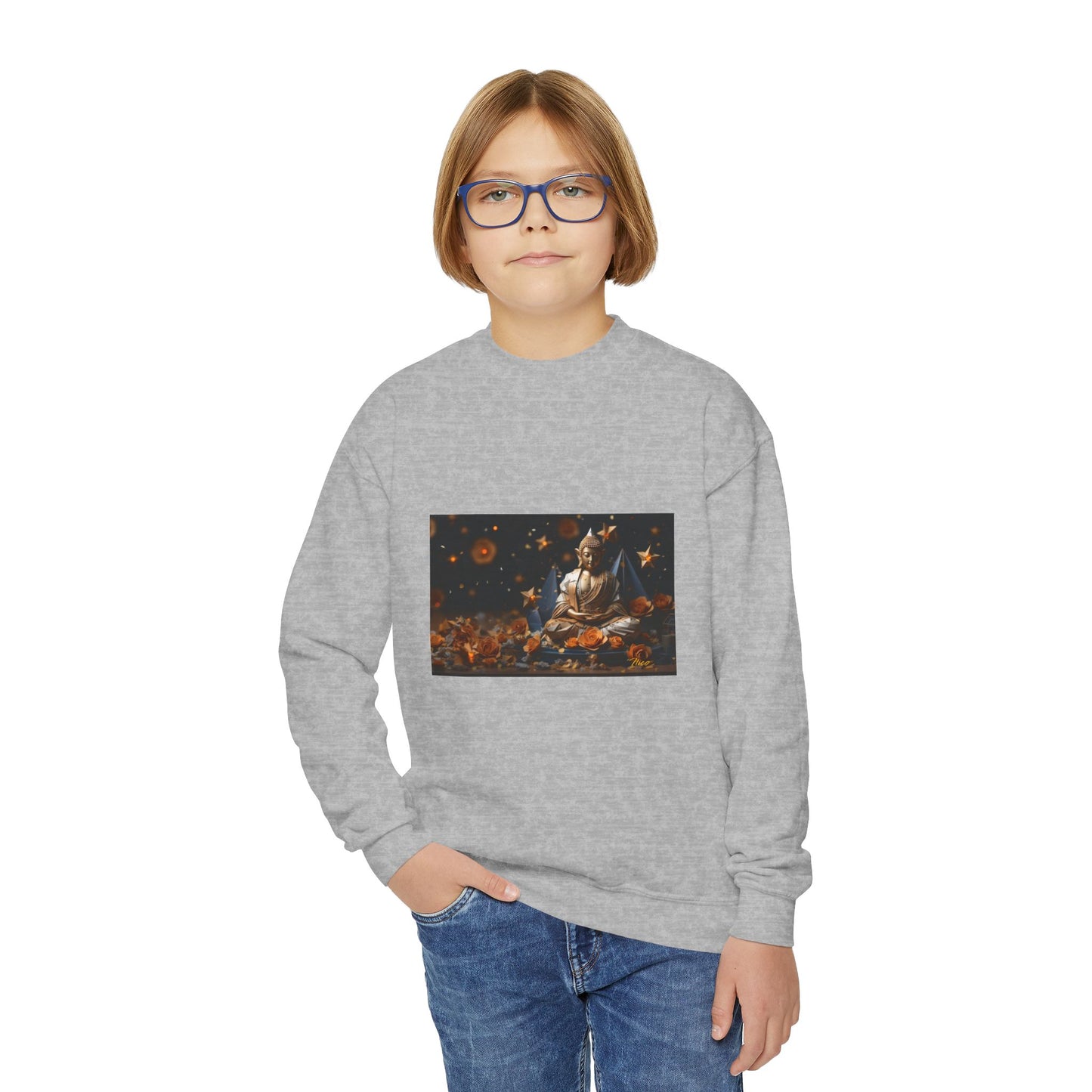 Ascending Buddah Series Print #5 Youth Crewneck Sweatshirt