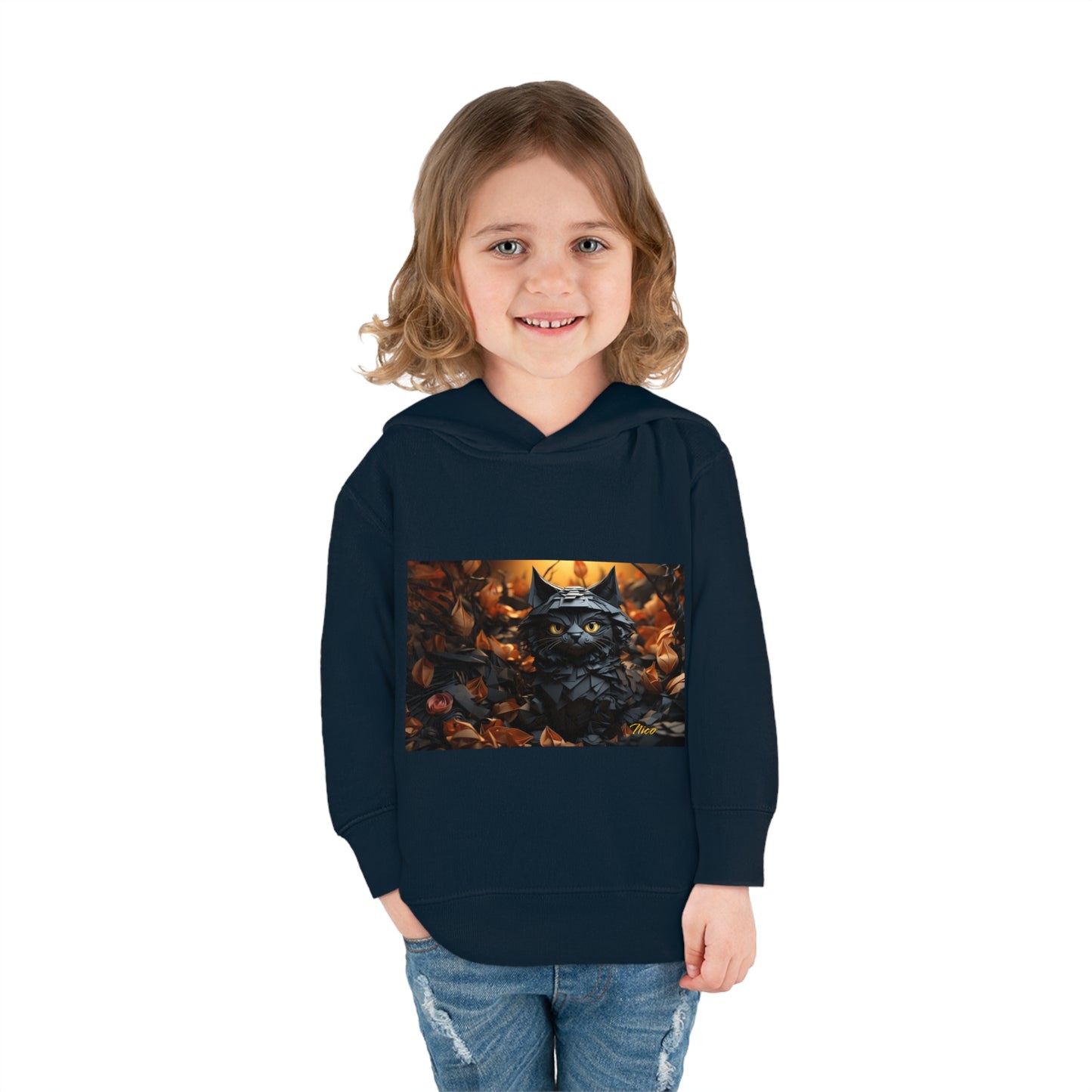 Halloween 2024 Series Print #2 "The Kitty Of Evil!" Toddler Pullover Fleece Hoodie