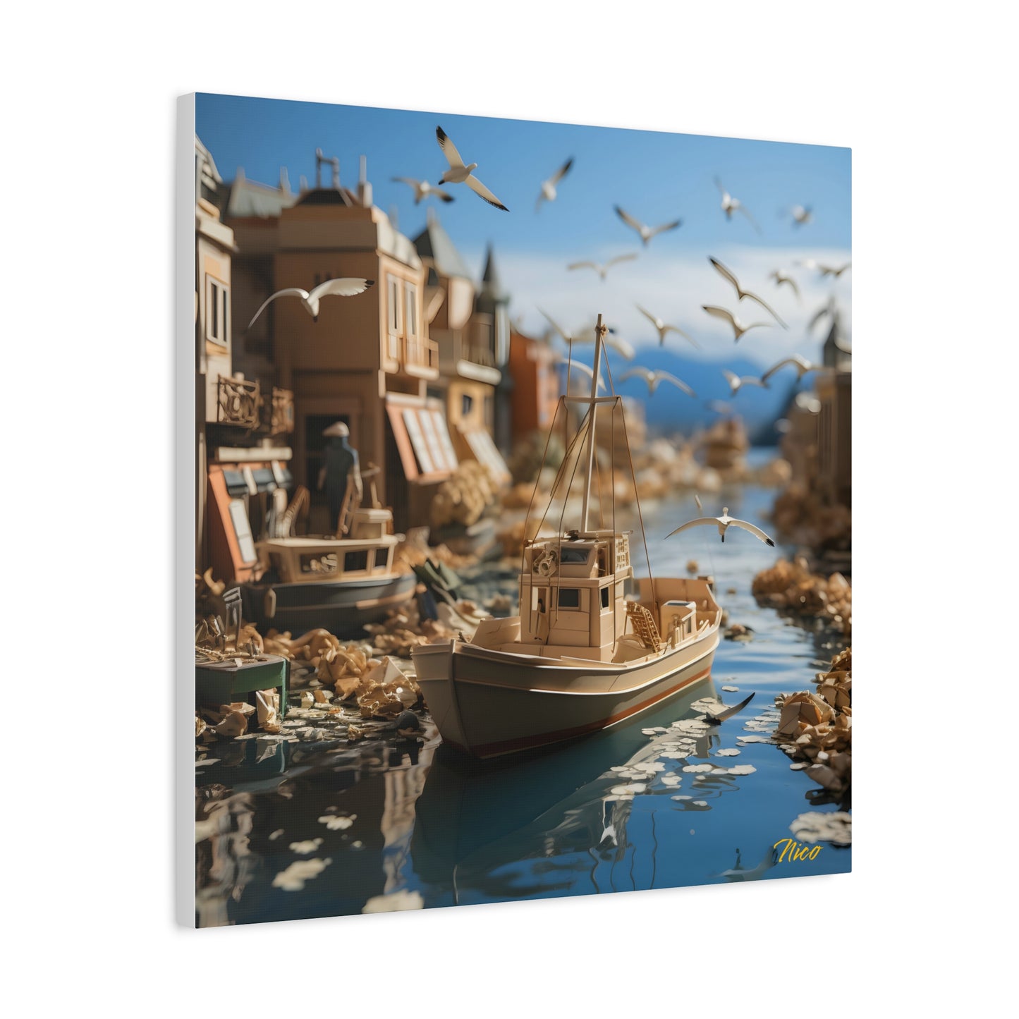 On The Docks By The Bay Series Print #3 - Streched Matte Canvas Print, 1.25" Thick