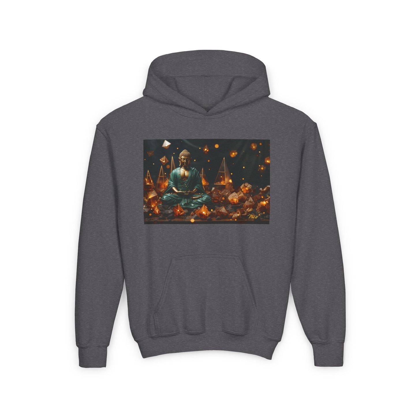 Ascending Buddah Series Print #4 Youth Heavy Blend Hooded Sweatshirt