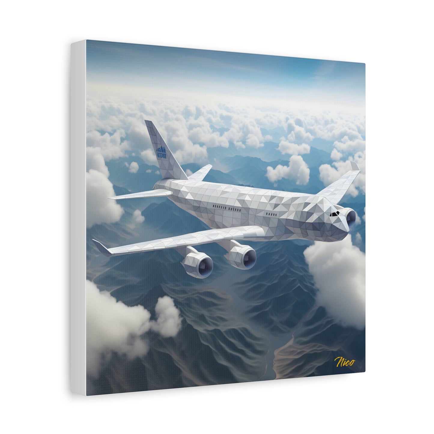 Passenger Jet Series Print #7 - Streched Matte Canvas Print, 1.25" Thick