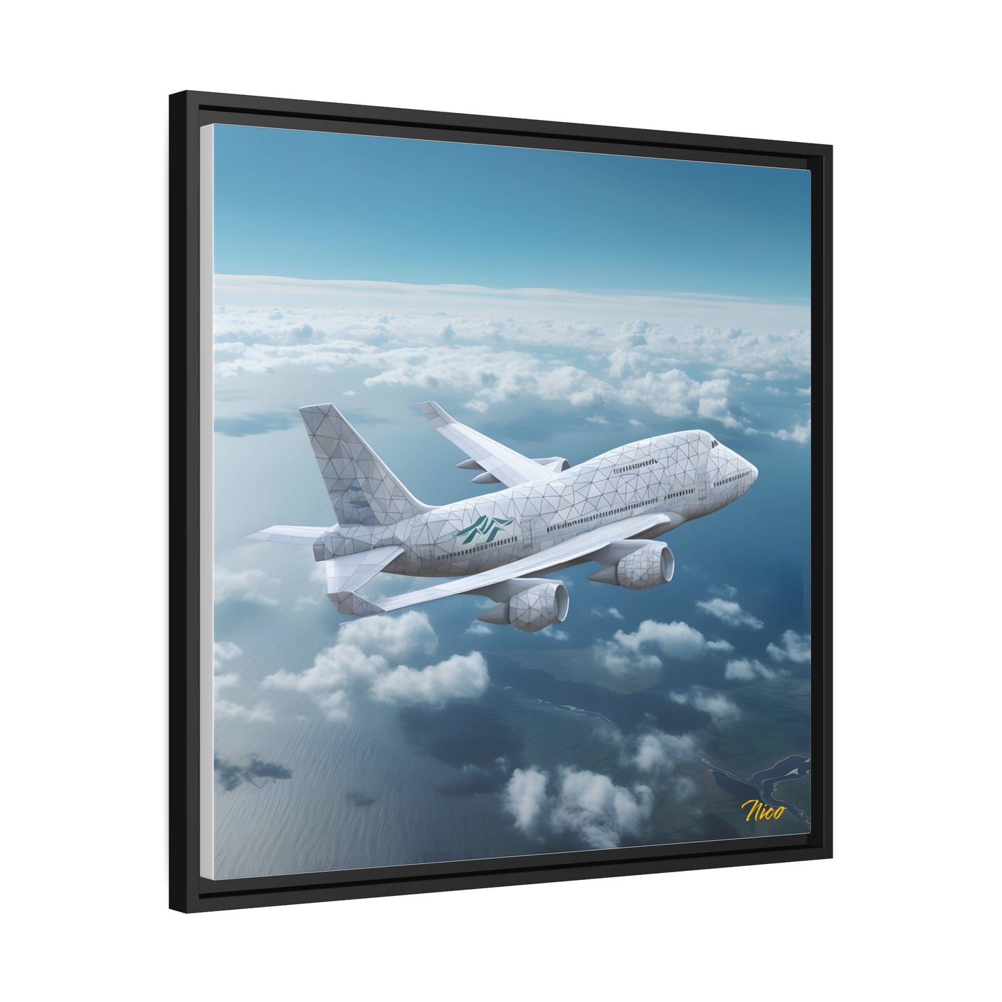 Frequent Flyer Miles Series Print #3 - Black Framed Canvas Print