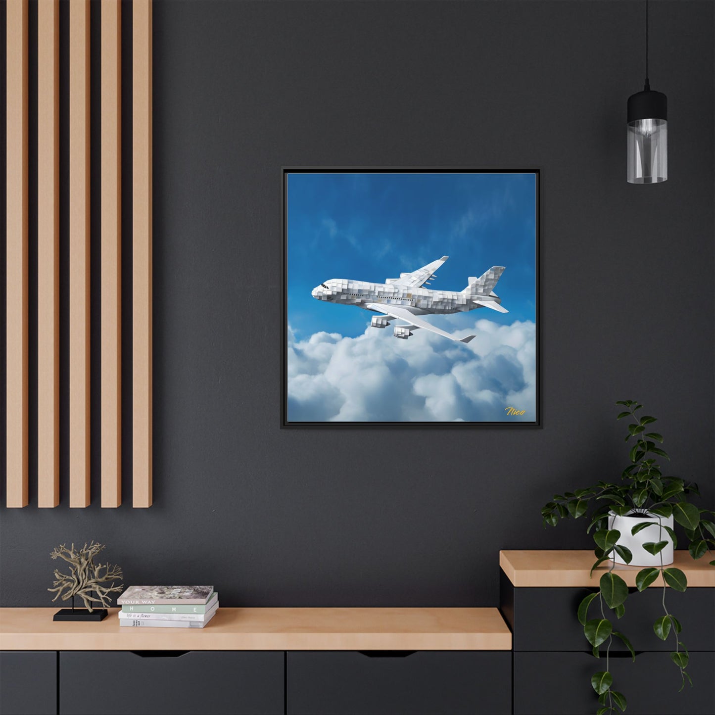 Frequent Flyer Miles Series Print #5 - Black Framed Canvas Print