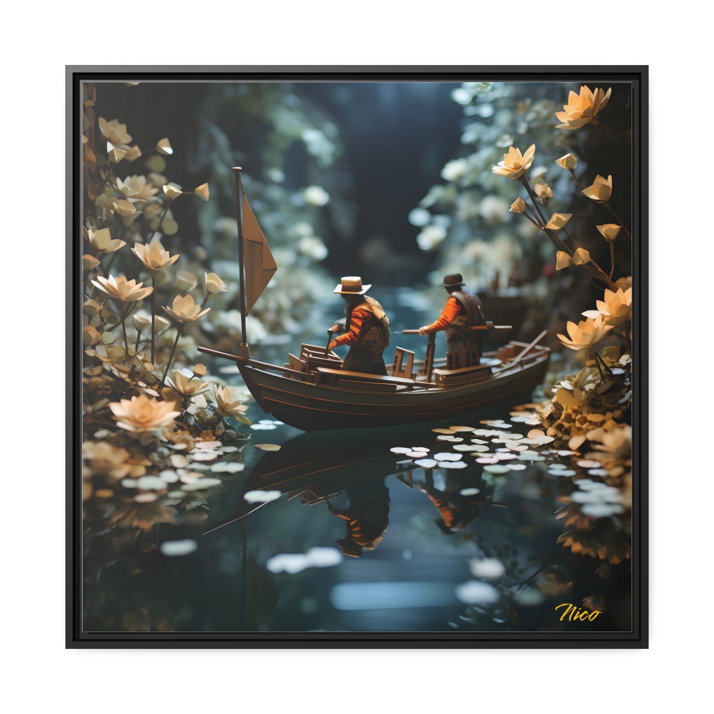 Born On A Bayou Series Print #10 - Black Framed Canvas Print