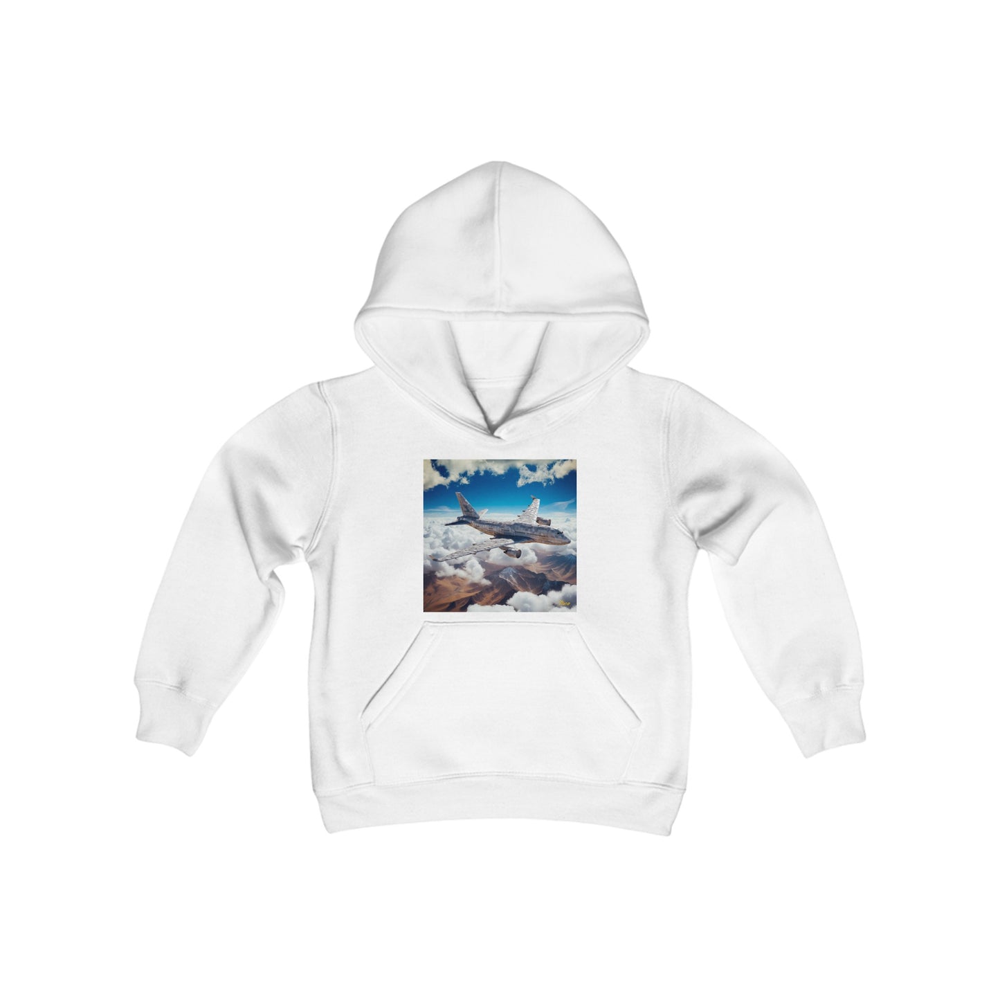 Frequent Flyer Miles Series Print #9 Youth Heavy Blend Hooded Sweatshirt