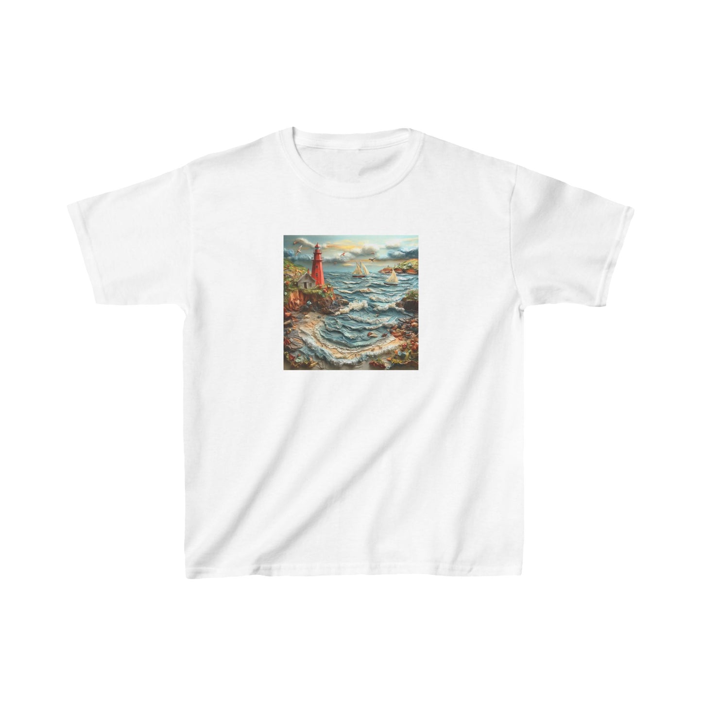 By The Seaside Series Print #2 Kids Heavy Cotton™ Tee