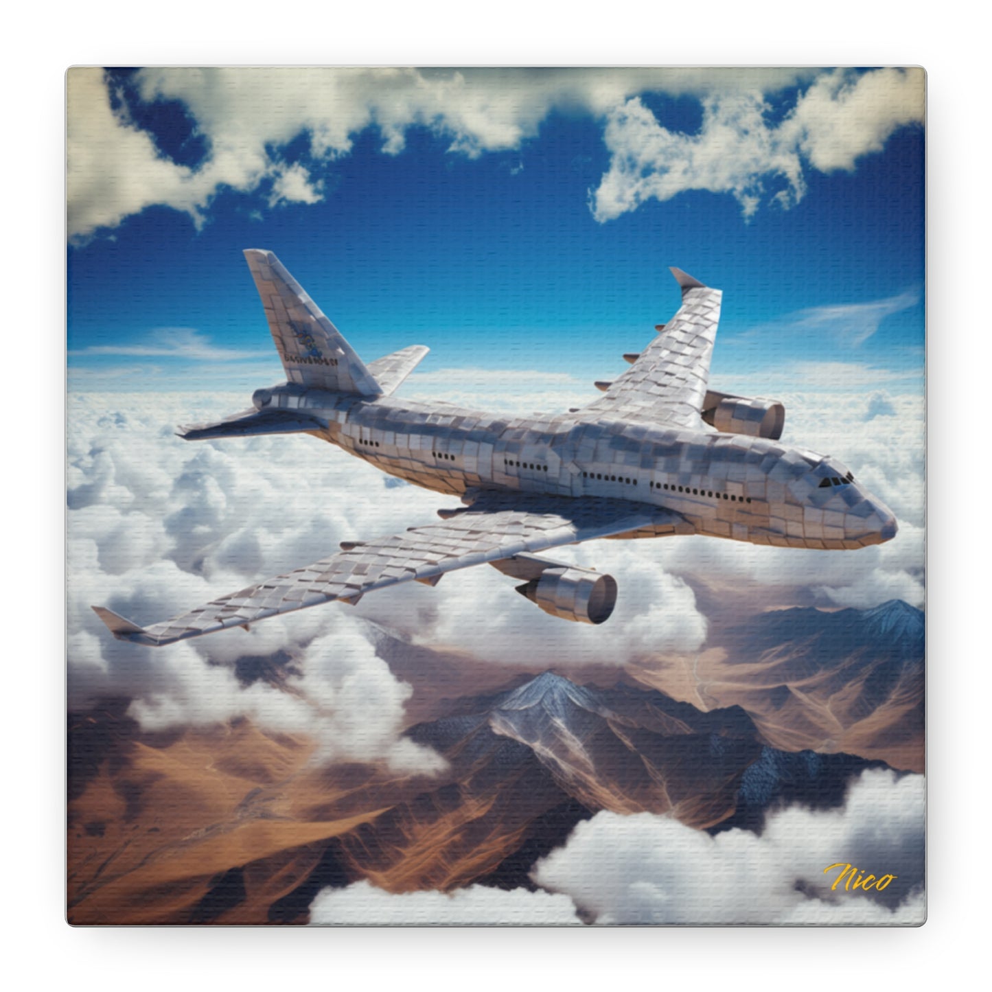 Frequent Flyer Miles Series Print #9 - Streched Matte Canvas Print, 1.25" Thick