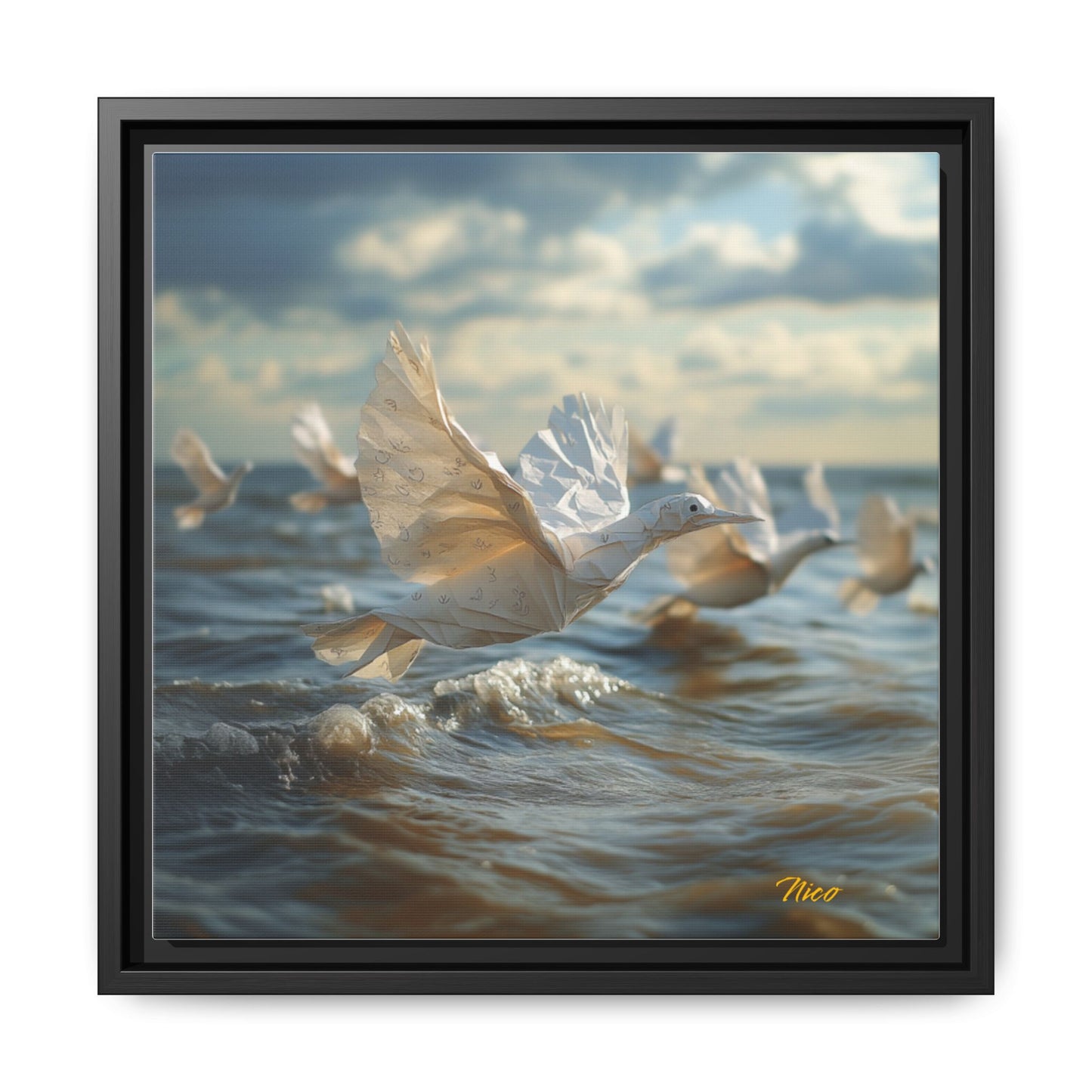 By The Seaside Series Print #8 - Black Framed Canvas Print