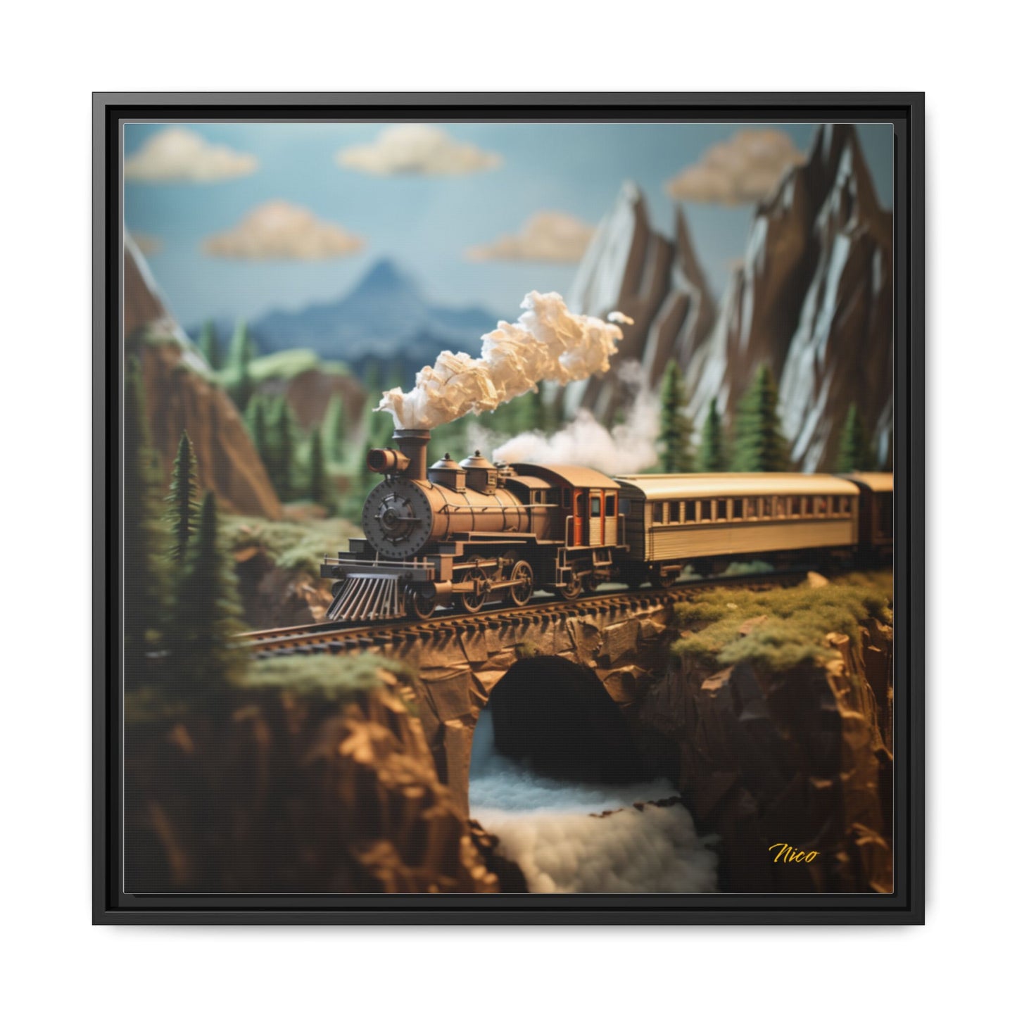 Orient Express Series Print #5 - Black Framed Canvas Print