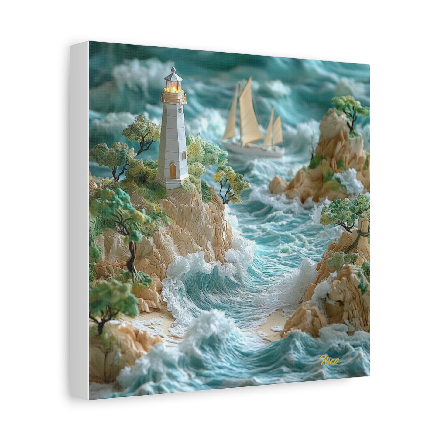 By The Seaside Series Print #9 - Streched Matte Canvas Print, 1.25" Thick