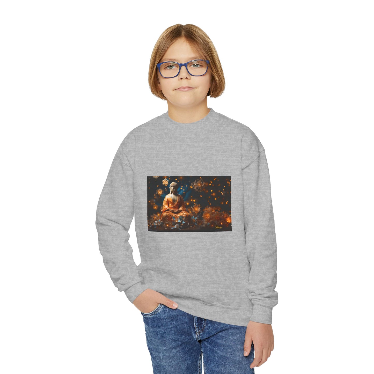 Ascending Buddah Series Print #7 Youth Crewneck Sweatshirt