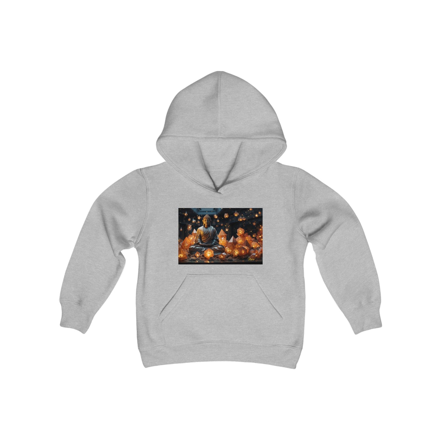 Ascending Buddah Series Print #10 Youth Heavy Blend Hooded Sweatshirt