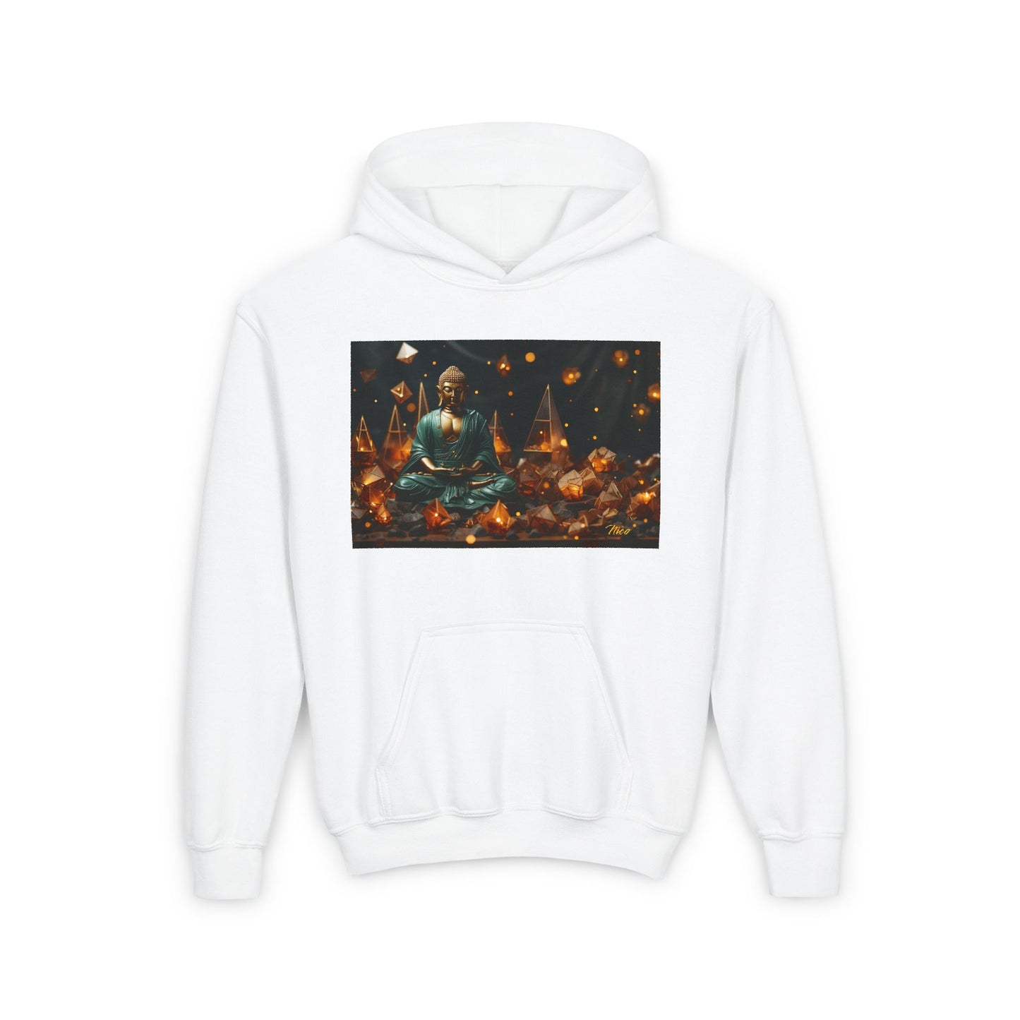 Ascending Buddah Series Print #4 Youth Heavy Blend Hooded Sweatshirt