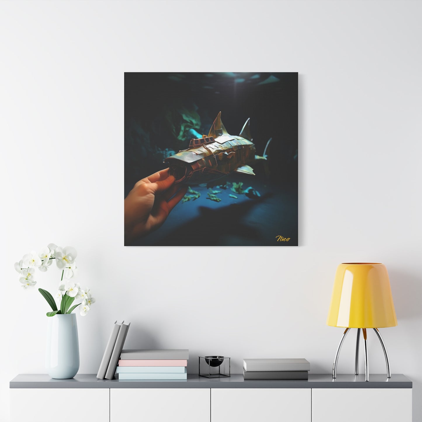 20,000 Leagues Under The Sea Series Print #4 - Streched Matte Canvas Print, 1.25" Thick