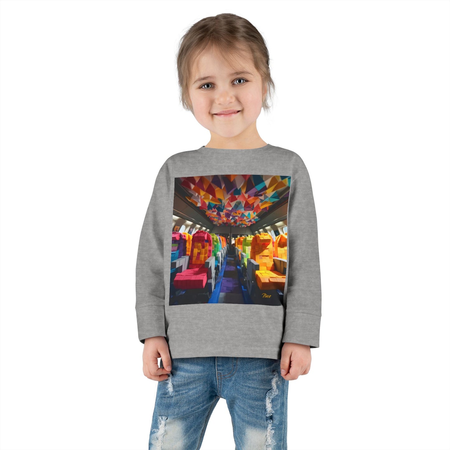 Big Ol' Jet Airliner Series Print #4 Toddler Long Sleeve Tee