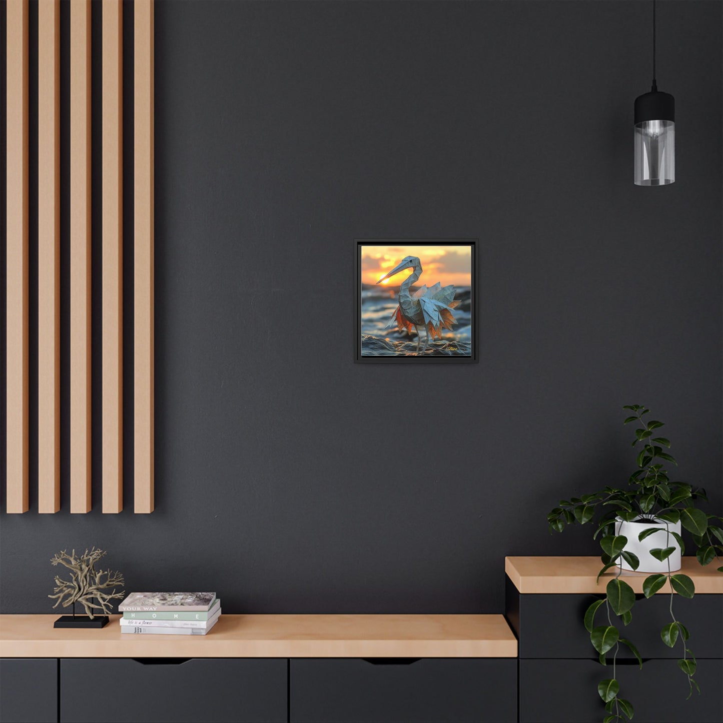 By The Seaside Series Print #1 - Black Framed Canvas Print