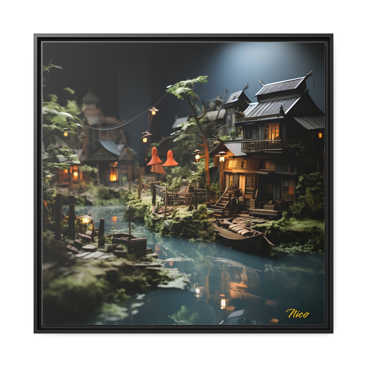 Born On A Bayou Series Print #6 - Black Framed Canvas Print