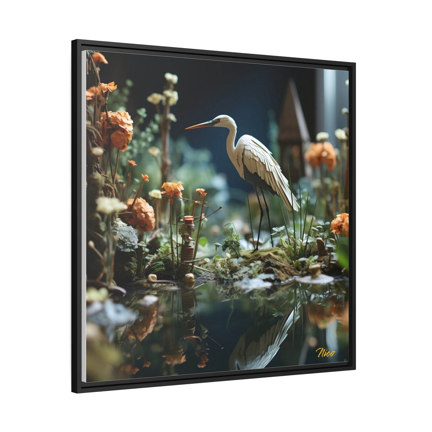 Born On A Bayou Series Print #1 - Black Framed Canvas Print