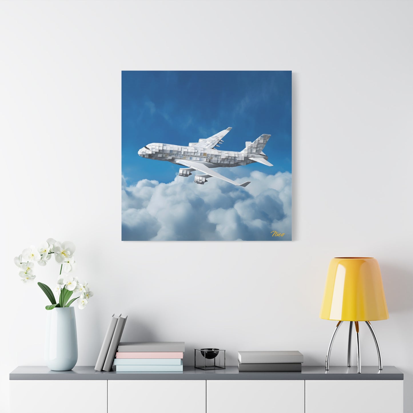 Frequent Flyer Miles Series Print #5 - Streched Matte Canvas Print, 1.25" Thick