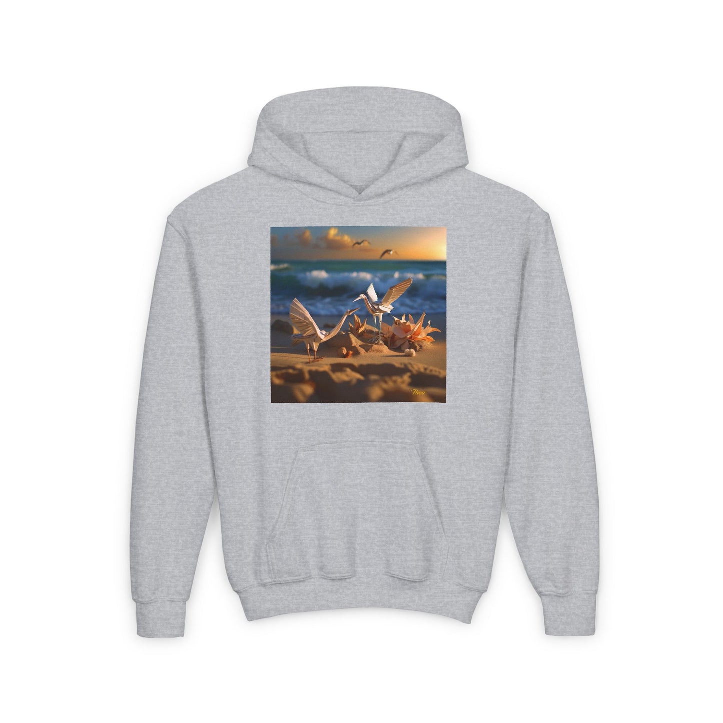 By The Seaside Series Print #3 Youth Heavy Blend Hooded Sweatshirt