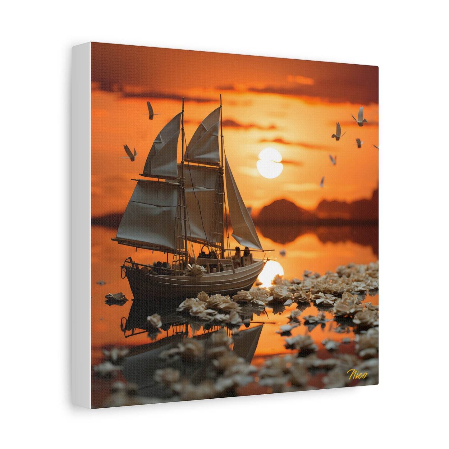 Into The Sunset Series Print #9 - Streched Matte Canvas Print, 1.25" Thick