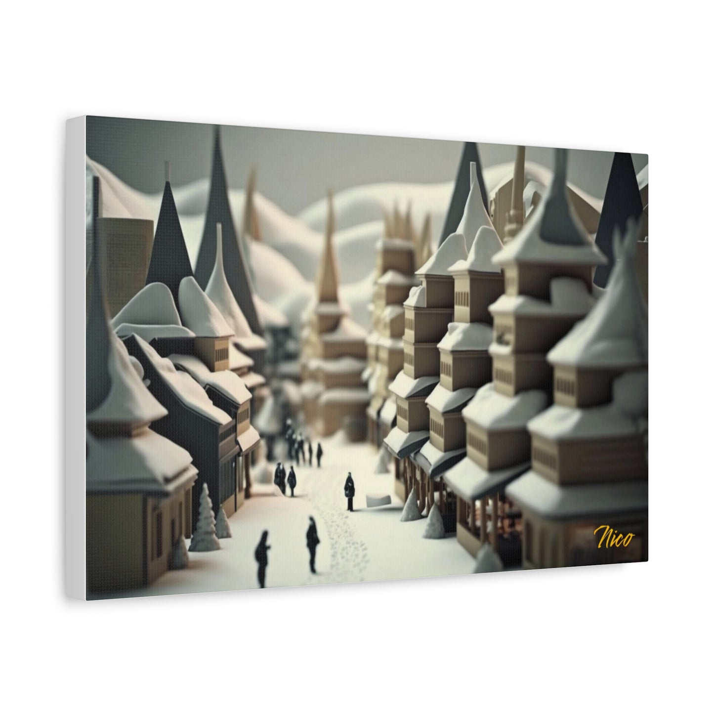 Asian Snow Series Print #1 - Streched Matte Extended Canvas Print, 1.25" Thick