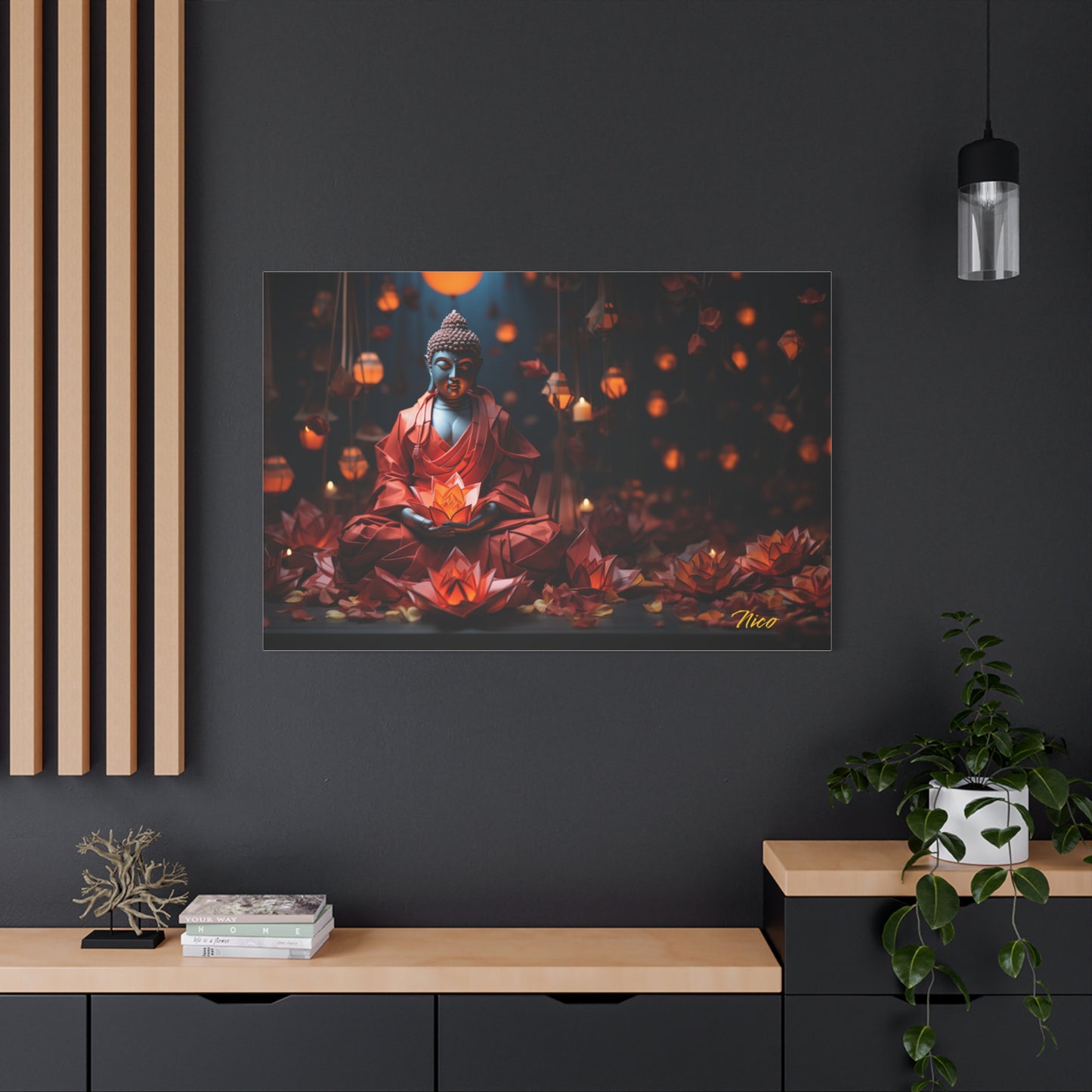 Ascending Buddha Series Print #2 - Streched Matte Canvas Print, 1.25" Thick