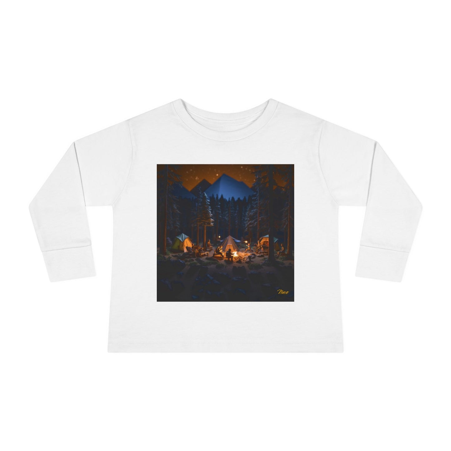 Under The Starry Skies Series Print #1 Toddler Long Sleeve Tee