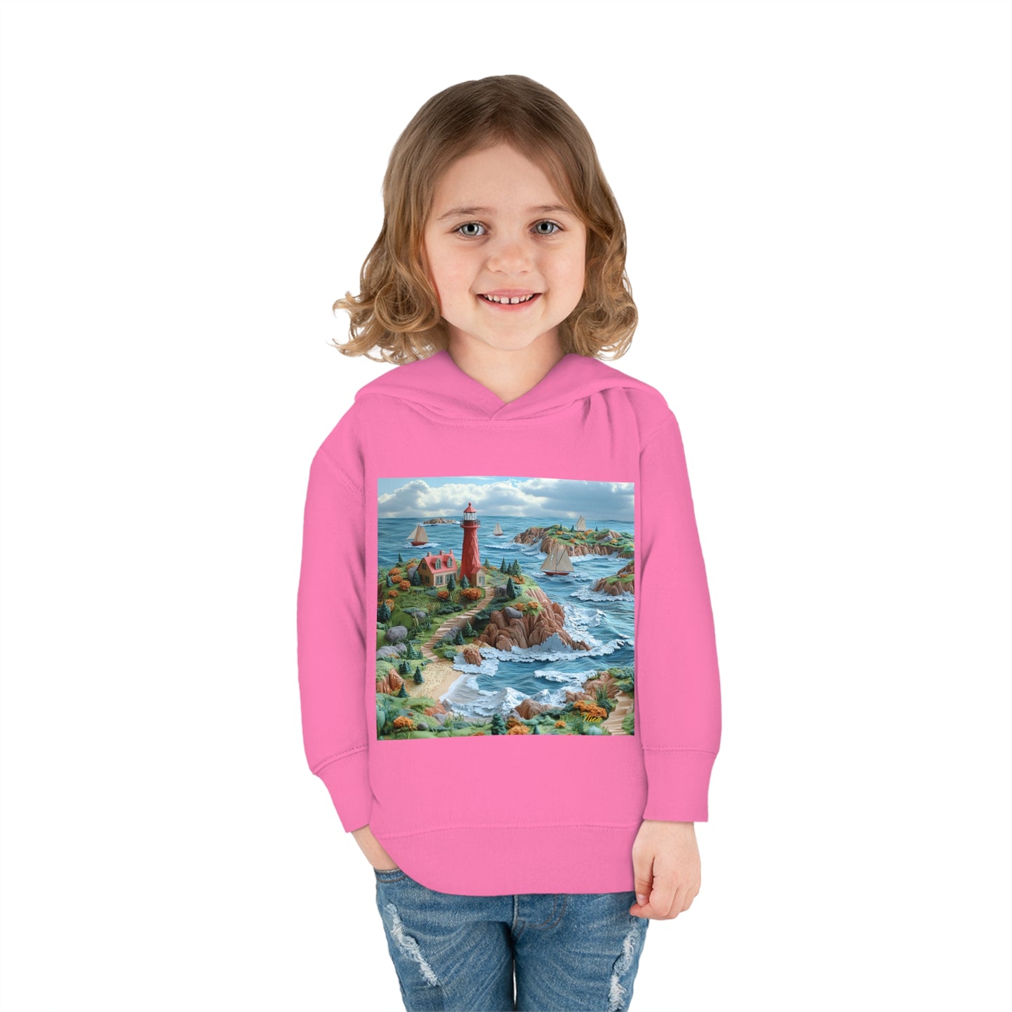 By The Seaside Series Print #6 Toddler Pullover Fleece Hoodie