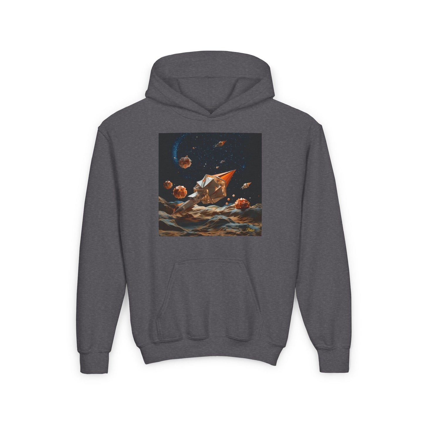 Elons' Dream Series Print #3 Youth Heavy Blend Hooded Sweatshirt