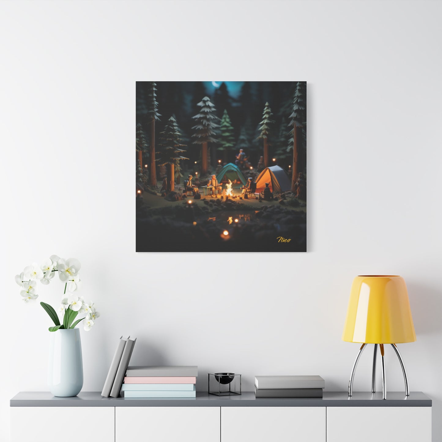 Under The Starry Skies Series Print #3 - Streched Matte Canvas Print, 1.25" Thick